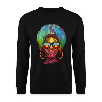 Mapuche - Unisex Pullover - Schwarz - Vorne - Alina (178cm) & Michal (187cm)