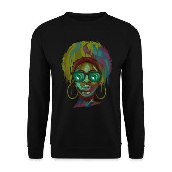 African Union - Unisex Sweatshirt - black - Front - Alina (178cm) & Michal (187cm)