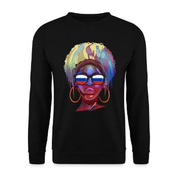 Russie - Sweat-shirt Unisexe - noir - Devant - Alina (178cm) & Michal (187cm)