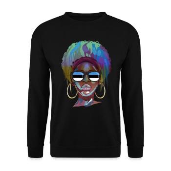 Estonia - Unisex Sweatshirt - black - Front - Alina (178cm) & Michal (187cm)