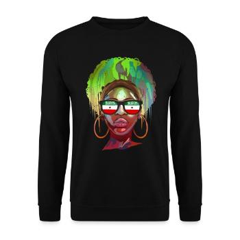 Somaliland - Unisex Sweatshirt - black - Front - Alina (178cm) & Michal (187cm)