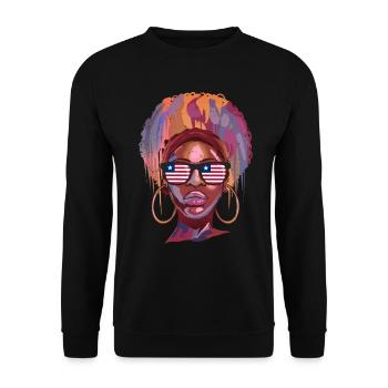 Liberia - Unisex Pullover - Schwarz - Vorne - Alina (178cm) & Michal (187cm)