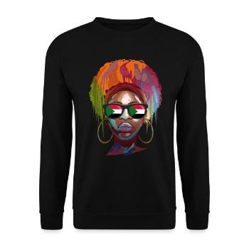 Soudan - Sweat-shirt Unisexe - noir - Devant - Alina (178cm) & Michal (187cm)