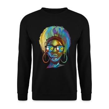 St. Pierre und Miquelon - Unisex Pullover - Schwarz - Vorne - Alina (178cm) & Michal (187cm)