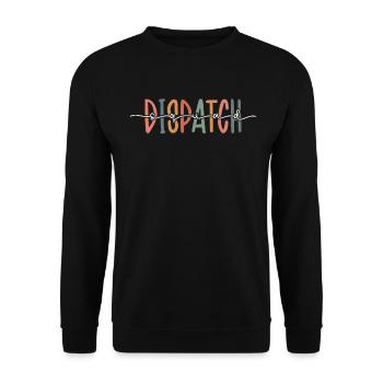 Dispatch Squad Funny Dispatcher Thin Yellow Line - Unisex Pullover - Schwarz - Vorne - Alina (178cm) & Michal (187cm)