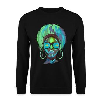 Kazakhstan - Sweat-shirt Unisexe - noir - Devant - Alina (178cm) & Michal (187cm)