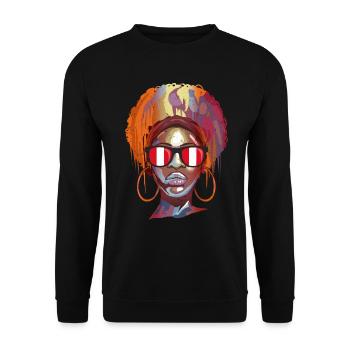 Peru - Unisex Sweatshirt - black - Front - Alina (178cm) & Michal (187cm)
