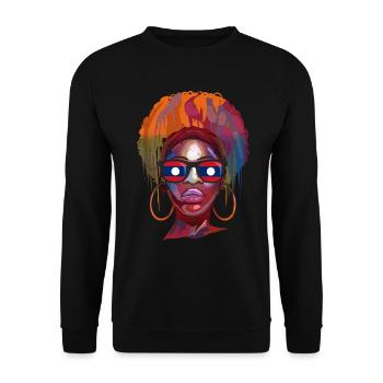 Laos - Unisex Sweatshirt - black - Front - Alina (178cm) & Michal (187cm)