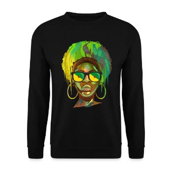 French Guiana - Unisex Sweatshirt - black - Front - Alina (178cm) & Michal (187cm)