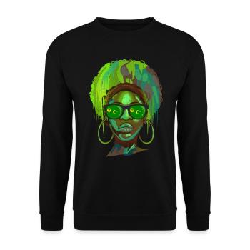 Îles Cocos - Sweat-shirt Unisexe - noir - Devant - Alina (178cm) & Michal (187cm)