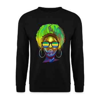Gabon - Unisex Sweatshirt - black - Front - Alina (178cm) & Michal (187cm)