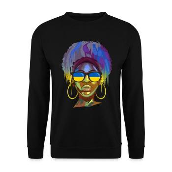 Ukraine - Unisex Pullover - Schwarz - Vorne - Alina (178cm) & Michal (187cm)