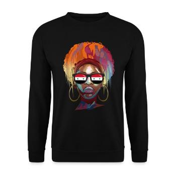 Syria - Unisex Sweatshirt - black - Front - Alina (178cm) & Michal (187cm)