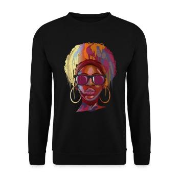 Qatar - Unisex Sweatshirt - black - Front - Alina (178cm) & Michal (187cm)