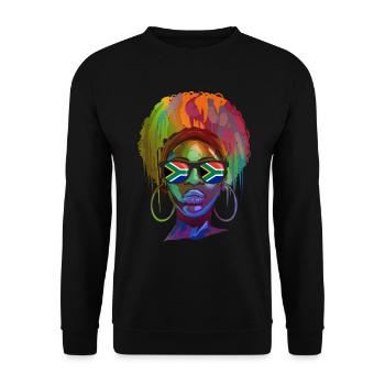 South Africa - Unisex Sweatshirt - black - Front - Alina (178cm) & Michal (187cm)