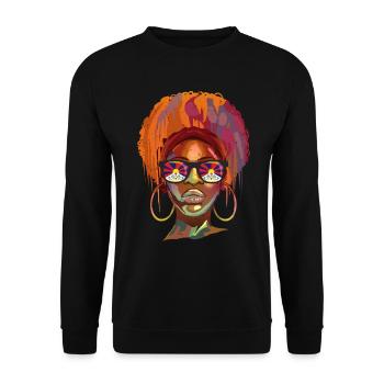 Tibet - Unisex Sweatshirt - black - Front - Alina (178cm) & Michal (187cm)