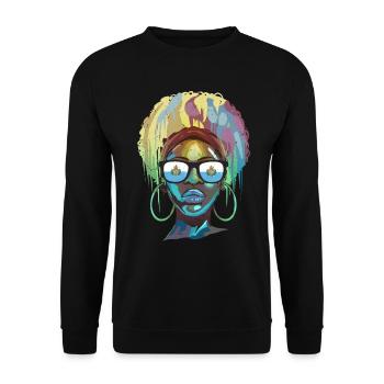 Saint-Marin - Sweat-shirt Unisexe - noir - Devant - Alina (178cm) & Michal (187cm)