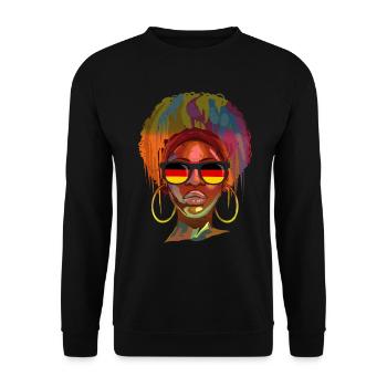 Germany - Unisex Sweatshirt - black - Front - Alina (178cm) & Michal (187cm)