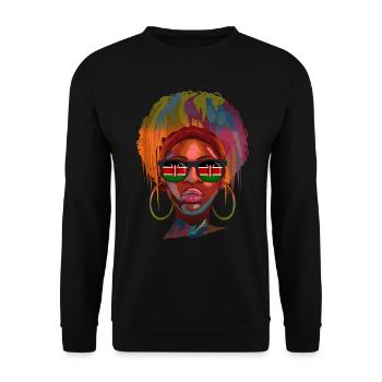 Kenya - Unisex Sweatshirt - black - Front - Alina (178cm) & Michal (187cm)