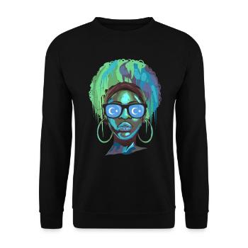 Ouïghours - Sweat-shirt Unisexe - noir - Devant - Alina (178cm) & Michal (187cm)