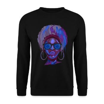 European Union - Unisex Sweatshirt - black - Front - Alina (178cm) & Michal (187cm)