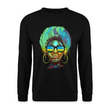 Ruanda - Unisex Pullover - Schwarz - Vorne - Alina (178cm) & Michal (187cm)