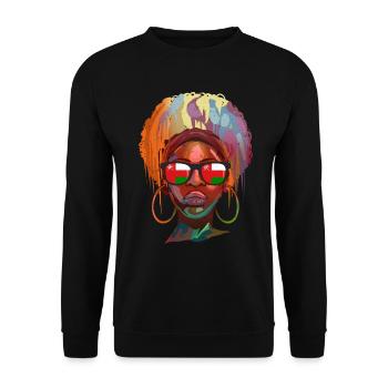 Oman - Unisex Sweatshirt - black - Front - Alina (178cm) & Michal (187cm)