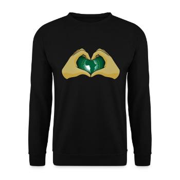 African Union - Unisex Sweatshirt - black - Front - Alina (178cm) & Michal (187cm)