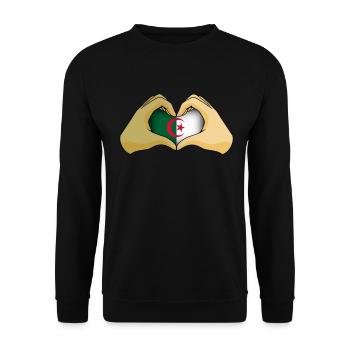 Algeria - Unisex Sweatshirt - black - Front - Alina (178cm) & Michal (187cm)