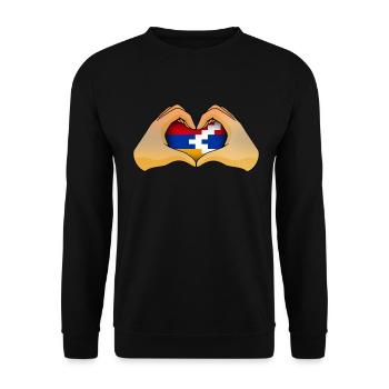 Artsakh - Sweat-shirt Unisexe - noir - Devant - Alina (178cm) & Michal (187cm)