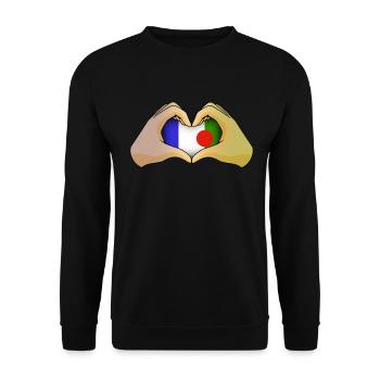 Batwa - Sweat-shirt Unisexe - noir - Devant - Alina (178cm) & Michal (187cm)