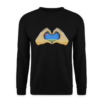 Aruba - Unisex Sweatshirt - black - Front - Alina (178cm) & Michal (187cm)