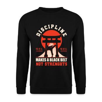 TKD Korean Martial Arts Tae Kwon - Unisex Pullover - Schwarz - Vorne - Alina (178cm) & Michal (187cm)