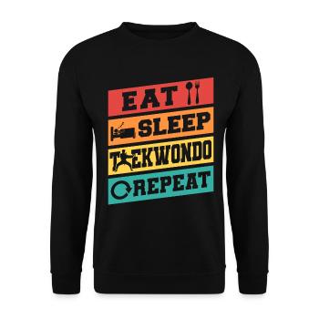 TKD Korean Martial Arts Tae Kwon - Unisex Pullover - Schwarz - Vorne - Alina (178cm) & Michal (187cm)