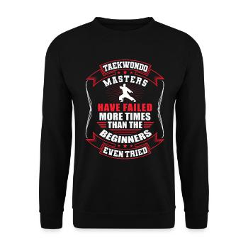 TKD Korean Martial Arts Tae Kwon - Unisex Pullover - Schwarz - Vorne - Alina (178cm) & Michal (187cm)