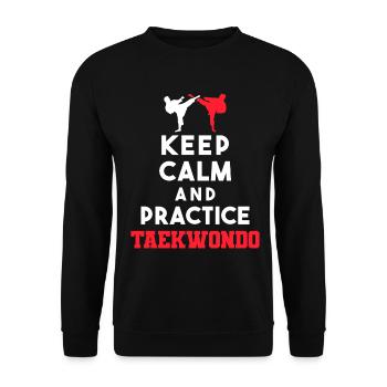 TKD Korean Martial Arts Tae Kwon - Unisex Pullover - Schwarz - Vorne - Alina (178cm) & Michal (187cm)