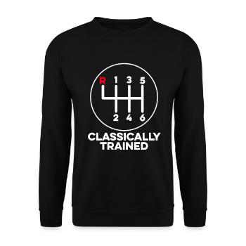 Classically Trained Mechanic Car Manual - Unisex Sweatshirt - black - Front - Alina (178cm) & Michal (187cm)