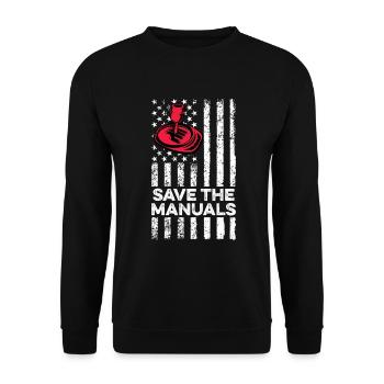 Enregistrer les manuels American Flag 3 Pedals Stick - Sweat-shirt Unisexe - noir - Devant - Alina (178cm) & Michal (187cm)