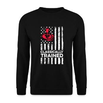 Manuel du drapeau américain de formation classique - Sweat-shirt Unisexe - noir - Devant - Alina (178cm) & Michal (187cm)