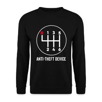 Anti Theft Device Manual Shift Speed Stick Shift - Unisex Sweatshirt - black - Front - Alina (178cm) & Michal (187cm)