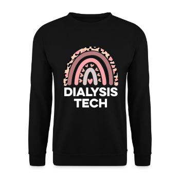 Dialyse-Tech-Dialyse-Krankenschwester Wertschätzung Lustig - Unisex Pullover - Schwarz - Vorne - Alina (178cm) & Michal (187cm)