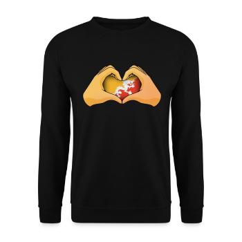 Bhutan - Unisex Sweatshirt - black - Front - Alina (178cm) & Michal (187cm)