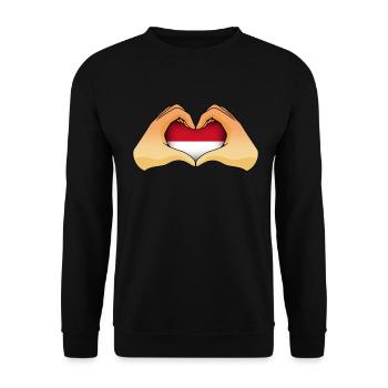 Indonesia - Unisex Sweatshirt - black - Front - Alina (178cm) & Michal (187cm)