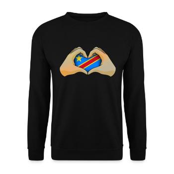 Demokratische Republik Kongo - Unisex Pullover - Schwarz - Vorne - Alina (178cm) & Michal (187cm)