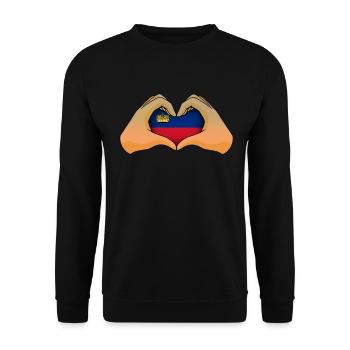 Liechtenstein - Unisex Pullover - Schwarz - Vorne - Alina (178cm) & Michal (187cm)