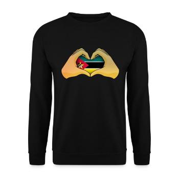 Mozambique - Unisex Sweatshirt - black - Front - Alina (178cm) & Michal (187cm)