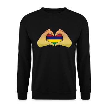 Mauritius - Unisex Sweatshirt - black - Front - Alina (178cm) & Michal (187cm)