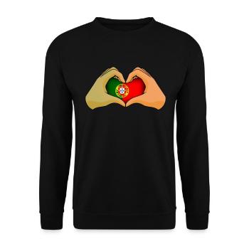 Portugal - Sweat-shirt Unisexe - noir - Devant - Alina (178cm) & Michal (187cm)