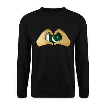 Pakistan - Unisex Sweatshirt - black - Front - Alina (178cm) & Michal (187cm)