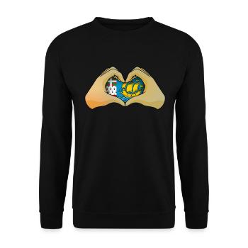 St. Pierre und Miquelon - Unisex Pullover - Schwarz - Vorne - Alina (178cm) & Michal (187cm)